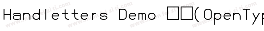 Handletters Demo 常规(OpenType TrueTy字体转换